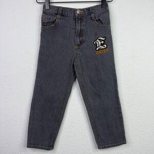 Vintage Enyce Jeans Kids 5/6 Gray 90s Y2K Streetwear Embroidered Hip Hop Baggy